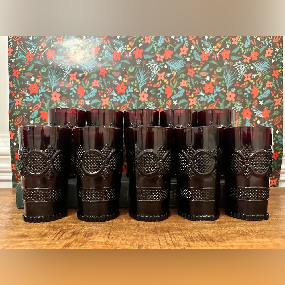 Cape Cod Ruby 12oz Flat Tumblers by Avon